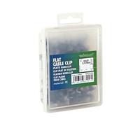 Velleman CFCF8G - Set di 100 clip per cavo piatto, colore grigio, 8 mm