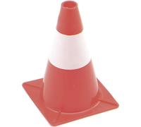 Perel Cono stradale per delimitazione zone, rosso/bianco, uso ricreativo, 30 cm