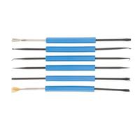 Velleman Kit pulizia saldatura 6 pezzi, set completo con coltello, spazzole, raschietto, ganci, forchette e punte, rimuovere residui di saldatura, pulire giunzioni e manutenzione stazione di saldatura