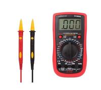 Velleman Multimetro digitale, adatto per misurare corrente AC/DC, tensione AC/DC, resistenza, capacità, diodi, continuità, frequenza e temperatura, compresi puntali