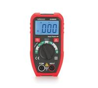 Velleman Multimetro digitale, display LCD, CAT III/600 V, adatto per misurare tensione AC/DC, resistenza, temperatura, transistor, diodi e continuità, test batteria, torcia, funzione NCV, puntali