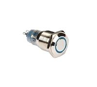 Velleman R1600B SPDT 1 no 1 NC pulsante rotondo anello di metallo blu, multicolore