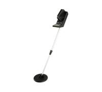 Velleman Rilevatore di metalli per principianti con bobina di ricerca impermeabile da 16 cm, profondità fino a 12 cm, indicatore analogico, sensibilità regolabile, presa cuffie