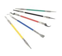 Velleman Set accessori per saldatura 5 pezzi, acciaio inox, struttura leggera con doppi estremi, ideale per saldature di precisione, riparazioni elettroniche e manutenzione stazione di saldatura