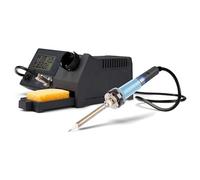 Velleman Stazione di saldatura, regolabile, display LCD, elemento riscaldante in ceramica, 48 W, intervallo di temperatura 150-450 °C, grigio