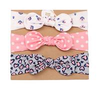 Vellette Cerchietti e Fasce per capelli Fascia Capelli Bimba Cotone Bowknot Elastica Colori Diversi Regalo per Neonate Bambine 3Pcs