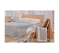 Vello d'oro Lambswool coperta matrimoniale cm 210x250