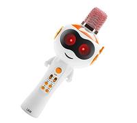 VELLOW Microfono Karaoke Bluetooth Wireless for Bambini Bluetooth + TF + Microfono + Subwoofer + 7 Luci Colorate + Cambia Voce Magica Blu