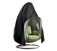 VELLUSTRA 115 x 190 cm Copertura per Sedia Sospesa da Esterno con Cerniera e Coulisse, Protezione da Polvere e Pioggia, Resistente, Facile da Installare, Adatto per Sedie Sospese da Esterno