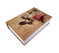 VELLUSTRA Cassaforte Libro, Cassetta Portavalori con a Forma di Libro Combinazione, Nascondi Soldi, Portatile Segreto Armadietto, 24x16x5.5cm, Ideale per Conservare Contanti, Gioielleria, Chiave