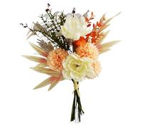 VELLUSTRA Fiori Artificiali, Lungo 44cm Bouquet di Fiori Artificiali, Fiori Finti di Peonia Decorazione, Piante Artificiali, Colore Brillante per Casa, Tavolo, Decorazione per Finestre (Champagne)