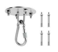 VELLUSTRA Gancio soffitto in Acciaio Inossidabile 400 kg capacità Portante 360° Rotazione, Ganci Altalena Cuscinetto con Fissaggio a Vite per Sacco da Boxe, Sedia Sospesa, Altalena, Amaca, Yoga