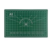 VELLUSTRA Tappetino da Taglio A3, Bifacciale Base da Taglio, Tappetino Taglio Cutting Mat, Tappetino Autorigenerante, PVC a 3 Strati Riciclabile,Per Tagliare, Cucire, Lncidere (Verde)