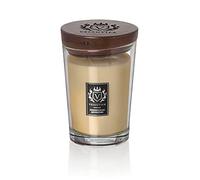 Vellutier Candela Profumata Madagascar Adventure, Specialmente Formulata con Cera Vellutata, Barattolo di Alta Qualità, Coperchio in Legno, Aroma di Vaniglia e Legno di Sandalo, 16 x 11 cm, Grande