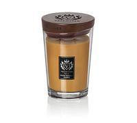 Vellutier Candela Profumata Spiced Pumpkin Souffle’, Candela in Barattolo, Specialmente Formulata con Cera Vellutata, Coperchio Legno, Aroma di Mandorla e Cannella, 16 x 11 cm, Grande, 515 g