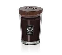 Vellutier Candela Profumata Swiss Chocolate Fondant, Candela in Barattolo, Specialmente Formulata con Cera Vellutata, Coperchio Legno, Aroma di Cacao e Ambra, 16 x 11 cm, Grande, 515 g