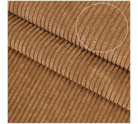 Velluto a Coste al Metro 150cm di larghezza - Tessuto in Velluto Uomo/Donna per Sartoria, Trapunte, Biancheria da Letto, Fodere per Tende, Borse, Cucito e Progetti Fai da Te(Khaki,150x200cm)
