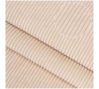 Velluto a Coste al Metro 150cm di larghezza - Tessuto in Velluto Uomo/Donna per Sartoria, Trapunte, Biancheria da Letto, Fodere per Tende, Borse, Cucito e Progetti Fai da Te(Beige,150x200cm)