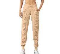 Velluto a coste Donne Abbigliamento Sportivo Allentato Corsa Yoga Fitness Tasca Casual Nove Legate Gamba Pantaloni Petite Pantaloni per le Donne Casual, bronzo, XL