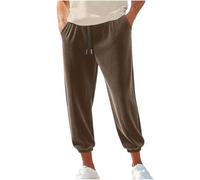 Velluto a coste per uomo Inverno Autunno Allenamento Atletico Vacanze Pieghe Gamba Dritta Pianura Polsino Lungo Gamba Pantaloni, Z-88 Caffè, XL