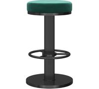 Velluto Backless regolabile rotondo degli sgabelli da bar della parte girevole ricoperto con le gambe del metallo per la sala da pranzo