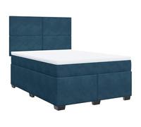 Velluto blu con molle insacchettate per sonno ristoratore 160x200 cm