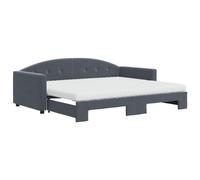 Velluto con letto estraibile 2 in 1 Grisu Grigio scuro 90x200cm