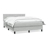 Velluto con Materasso a Molle Apri e Riponi Grigio Chiaro 160x210cm