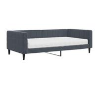 Velluto con Materasso Incluso 2 in 1 Salva Spazio Grigio Scuro 100x200 cm