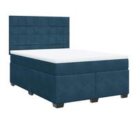 Velluto con molle insacchettate per riposo personalizzato 140x200 cm Blu