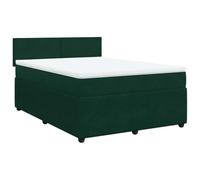 Velluto con Molle Insacchettate Sonno Ristoratore Verde Scuro 160x200 cm