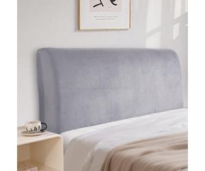Velluto Copri Testata Letto Universale 120cm, Grigio Argento | Elasticizzato Cop