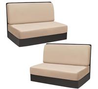 Velluto Fodere per Cuscini per Dinette per Camper Copridivano Elasticizzato Senza Braccioli 1/2 Pezzi, Copridivano Coprisedili per Camper Fodera per Divano Cuscino Antiscivolo(#15,2 Backrest+2 Bench C