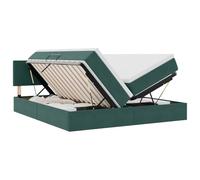 Velluto LED Integrato Moderno con Contenitore 200x200 cm Verde Scuro