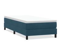 Velluto liscio morbido base a molle letto imbottito blu scuro 90x210 cm | Giroletto a Molle senza Materasso Blu Scuro 90x210 cm Velluto Letto Comfort con Base a Doghe e Gambe Robusti