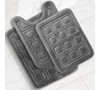 Velluto Memoria Schiuma Bagno Tappeti Ultra Morbido Antiscivolo Waffle Design