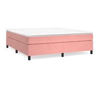 Velluto morbidissimo con rete a molle per camera da letto 200x200 cm Rosa