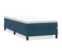 Velluto Morbido con Base a Doghe da Terra Blu Scuro 80x210 cm | Giroletto a Molle senza Materasso Velluto Blu Scuro 80x210 cm Letto Bassa Struttura con Doghe e Gambe Rinforzate
