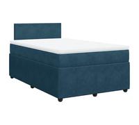 Velluto Morbido con Molle Insacchettate per Sonno Ristoratore Blu 120x200
