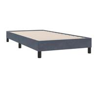 Velluto morbido e liscio con base a doghe Grigio Scuro 80x210 cm