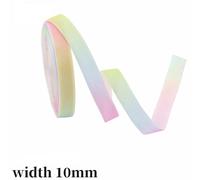 Velluto Nastro Gradiente Arcobaleno Orlo Mono-Lato Strisce Fettuccia Fai Craft