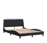 Velluto Premium con LED Camera da Letto Modello Onde 140x190 Nero