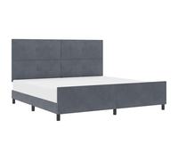 Velluto premium legno massello di pino Modern Box Grigio scuro 200 x 200 cm