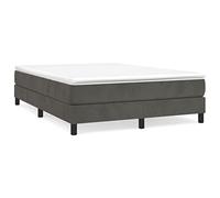 Velluto Richiudibile Giroletto a Molle Grigio Scuro 140x200 cm | Giroletto a Molle con Materasso e Coprimaterasso Grigio Scuro 140x200 cm Velluto Morbido Letto Murphy con Doghe in Compensato