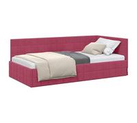 Velluto salvaspazio design ad angolo a L 100x200 cm Rosso Vino