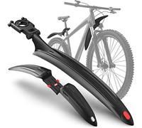 Velmia Parafango Bicicletta [MTB & ATB / 24 ”- 29”] con Sospensione - Set Parafango per Protezione Schizzi e Sporco; con Riflettori