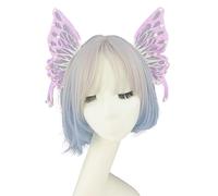 Velo a farfalla accessorio per capelli con perle barocche gotiche gioco di ruolo accessorio per la testa per feste in costume gotico fata festa farfalla fascia per le donne