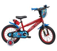Vélo ATLAS Bicicletta Bambino Ragazzo 14'' Spiderman dotata di 2 Freni, pneumatici gonfiabili, piastra anteriore decorativa e lattina posteriore