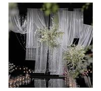Velo Bianco da Sposa, Larghezza 1,5 M, Velo Decorativo da Appendere al Soffitto, Scenografia per Matrimoni, Decorazione Murale per Fondali Interni(1.5m x 25m)