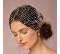 Velo bianco del fard dei veli della gabbia degli uccelli dell'oro d'argento per la sposa